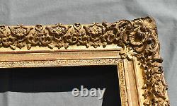 ANCIEN CADRE LOUIS XV EN bois stuqué doré XVIII/XIX ème rocaille frame
