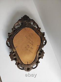 Ancien Cadre Bois Sculpté Doré Italie 32 cm x 21,5 cm frame photo Miroir