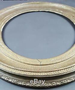 Ancien Cadre Ovale à Canaux Format 56 cm x 47 cm Antique Frame Cornice Rahmen