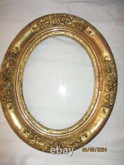 Ancien Cadre bois sculpté doré feuille d'or/old Frame Antique-XVIII Régence-TBE