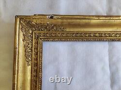 Ancien cadre Empire Doré feuillure 40 cm x 25 cm photo frame gravure