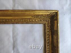 Ancien cadre Empire Doré feuillure 40 cm x 25 cm photo frame gravure