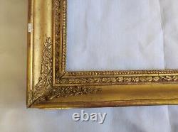 Ancien cadre Empire Doré feuillure 40 cm x 25 cm photo frame gravure