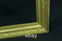 Ancien cadre Empire Napoleon bois doré palmette format tableau 19e