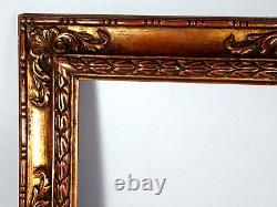 Ancien cadre à clés, bois stuc doré feuille or pour tableau 49,5x37,5 à 51x39 cm