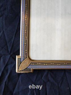 Ancien cadre art déco laiton doré feuillure 16 cm x 12 cm old frame