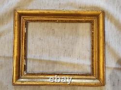 Ancien cadre baguette bois doré feuillure 21 cm x 16 old frame gravure