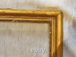 Ancien cadre baguette bois doré feuillure 21 cm x 16 old frame gravure