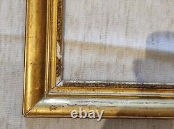 Ancien cadre baguette bois doré feuillure 21 cm x 16 old frame gravure