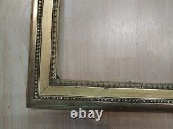 Ancien cadre baguette doré feuillure 50 cm x 43 cm frame gravure tableau miroir