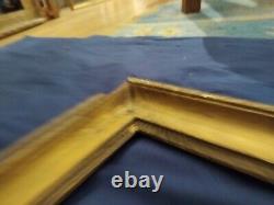Ancien cadre baguette doré louis XVI feuillure 57 cm x 49 photo old frame gravur