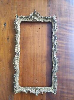 Ancien cadre bois Stuc doré feuillure 33 cm x 17 cm frame tableau peinture