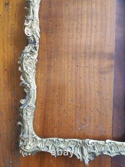 Ancien cadre bois Stuc doré feuillure 33 cm x 17 cm frame tableau peinture