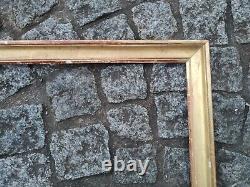 Ancien cadre bois baguette doré feuillure 41 cm x 37 cm photo old frame gravure