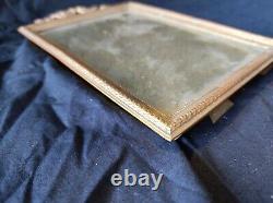 Ancien cadre bronze doré feuillure 15 cm x 10 frame peinture gravure miniature