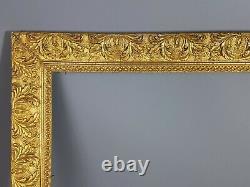 Ancien cadre doré décor feuillages, fleurettes 72x59 feuillure 59,4x47,4cm SB127