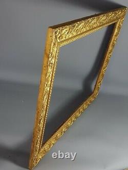 Ancien cadre doré décor feuillages, fleurettes 72x59 feuillure 59,4x47,4cm SB127