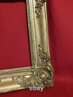 Ancien cadre doré époque XIX ème, style Louis XV, Napoléon III, belle dorure