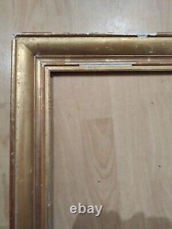 Ancien cadre gorge bois dore feuillure 46 cm x 35 cm à restaurer frame tableau