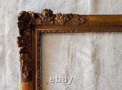 Ancien cadre louis XV doré feuillure 40 cm x 30 cm photo frame gravure