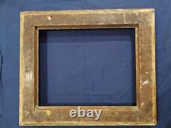 Ancien cadre louis XV doré feuillure 42 cm x 34 cm patiné frame peinture tableau