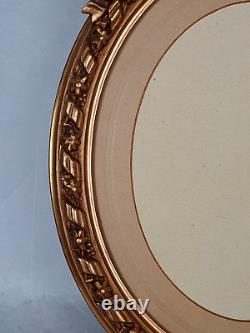 Ancien cadre médaillon ovale +verre 39x29 feuillure 30x24 cm Très bel état B972