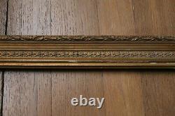 Ancien cadre style Barbizon bois stuc dorure d'origine XIXe 40,7 x 47,2 cm