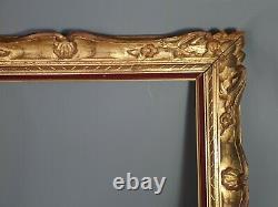 Ancien cadre style Louis XV bois sculpté doré 75x60,5 feuillure 43,4x55,5 cm SB
