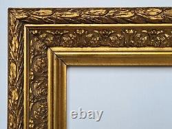 Ancien cadre tableau en bois et plâtre doré fin 19ème pour châssis 46 x 38 cm