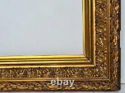 Ancien cadre tableau en bois et plâtre doré fin 19ème pour châssis 46 x 38 cm