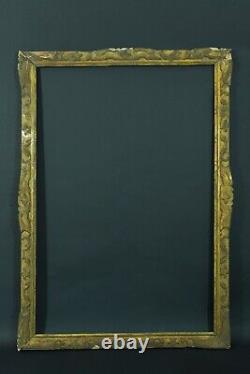 Ancien grand cadre en bois doré louis XIV portrait tableau Provençal 18 ème