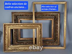 Ancien miroir bois sculpté cérusé décor colombes style Louis XVI 85x53 cm SB572