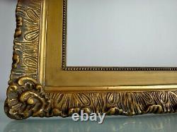 Beau cadre à clé bois doré rocaille 66cm x 55cm Antique frame wooden golden XIX
