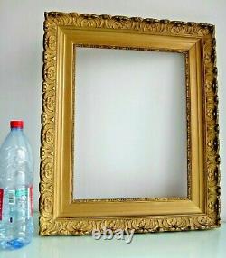 Beau cadre en bois doré rocaille 67cm x 55cm Antique frame wooden golden XIX