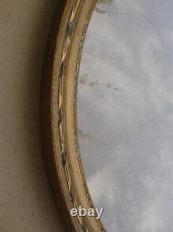 Beau cadre ovale ancien en bois sculpté doré Art déco 1920