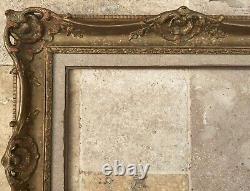 CADRE STYLE XIXè SCULPTÉ BOIS STUC LOUIS XV DIM 6F ORIGINAL FRAME 41 x 33 cm