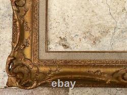 CADRE STYLE XIXè SCULPTÉ BOIS STUC LOUIS XV DIM 6P ORIGINAL FRAME 41 x 27 cm