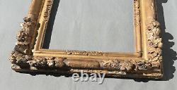 CADRE en bois doré sculpté guirlande de fleurs Louis XIV XVIII ème frame régence