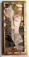 Cadre Ancien Bois Dore Art Deco Peinture Huile/toile Repro Klimt (feuille Or)