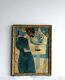 Cadre Ancien Bois Dore Peinture Huile Reproduction Klimt (feuille D'or)