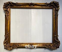 Cadre Ancien Doré Style louis XIV, XVIII XIXème 8F 46 x 38 cm old frame