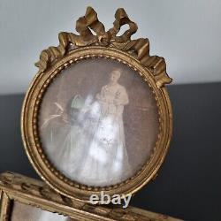 Cadre Ancien Porte Photos Napoléon III Bois Doré XIXè Victorian Frame 19thC