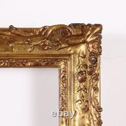 Cadre Ancien Style Rococo Bois Doré Italie XXe Siècle