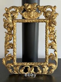 Cadre Ancien/cadre Doré/old Frame Antique/18eme Italie/boisSculpté Or/54x43cm