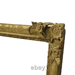 Cadre Ancien de 1800-1850 en bois doré 61 x 50 cm à l'intérieur