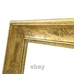 Cadre Ancien de 1850-1900 en bois doré 35,5 x 24,5 cm à l'intérieur