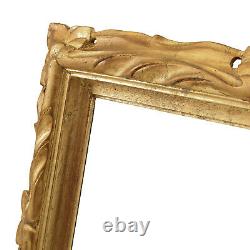 Cadre Ancien de XIXe en bois doré Peinture Feuillure 35x25 cm