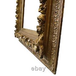 Cadre Ancien de XIXéme en bois doré Feuillure 58,5x37 cm