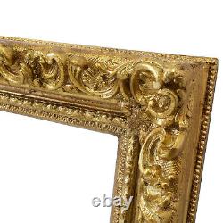 Cadre Ancien de XIXéme en bois doré Feuillure51,5x40,5 cm