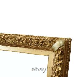 Cadre Ancien de peinture de 1850 en bois doré Feuillure 42x21 cm Or